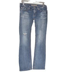 Big Star Sweet Boot Ultra Low Rise Distressed Jeans  Size 29 Stretch